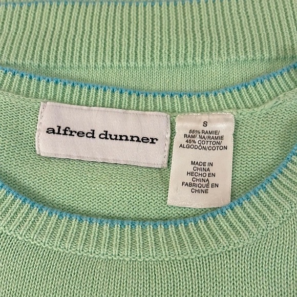 Alfred Dunner Green Butterfly & Floral Embroidered Short Sleeve Sweater Sz. S - Picture 13 of 15